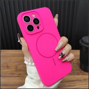 Hot Pink MagSafe Liquid Silicone Case